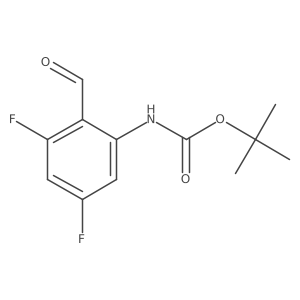tert-butyl N-(3,5-difluoro-2-formylphenyl)carbamate结构式