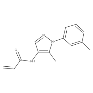 N-[5-Methyl-1-(3-methylphenyl)pyrazol-4-yl]prop-2-enamide Structure
