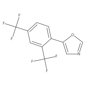 5-(2,4-Bis(trifluoromethyl)phenyl)oxazole Structure