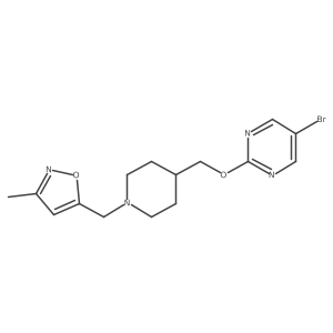 5-Bromo-2-({1-[(3-methyl-1,2-oxazol-5-yl)methyl]piperidin-4-yl}methoxy)pyrimidine结构式