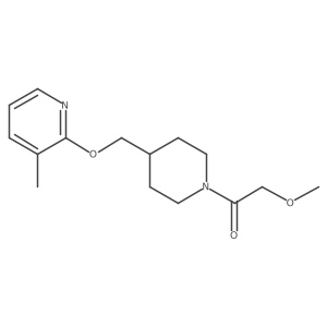 2-Methoxy-1-(4-{[(3-methylpyridin-2-yl)oxy]methyl}piperidin-1-yl)ethan-1-one Structure