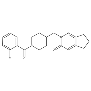 2-{[1-(2-chlorobenzoyl)piperidin-4-yl]methyl}-2H,3H,5H,6H,7H-cyclopenta[c]pyridazin-3-one结构式