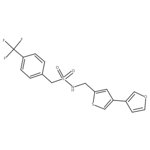 N-[[4-(Furan-3-yl)thiophen-2-yl]methyl]-1-[4-(trifluoromethyl)phenyl]methanesulfonamide结构式