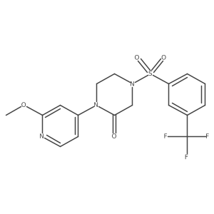 1-(2-Methoxypyridin-4-yl)-4-[3-(trifluoromethyl)benzenesulfonyl]piperazin-2-one结构式