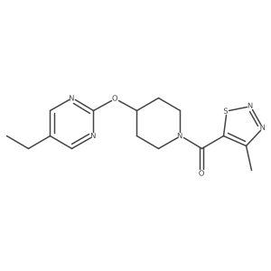 5-Ethyl-2-{[1-(4-methyl-1,2,3-thiadiazole-5-carbonyl)piperidin-4-yl]oxy}pyrimidine结构式