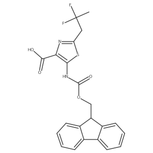 2-(2,2-difluoropropyl)-5-({[(9H-fluoren-9-yl)methoxy]carbonyl}amino)-1,3-thiazole-4-carboxylic acid Structure