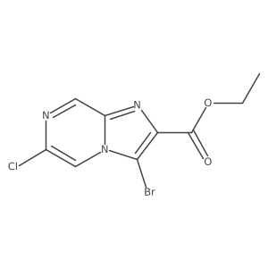 Ethyl 3-bromo-6-chloroimidazo[1,2-a]pyrazine-2-carboxylate Structure