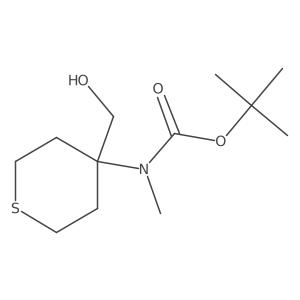 tert-butyl N-[4-(hydroxymethyl)thian-4-yl]-N-methylcarbamate Structure