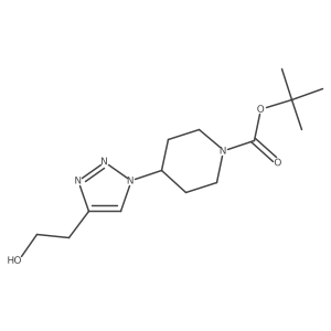tert-butyl 4-[4-(2-hydroxyethyl)-1H-1,2,3-triazol-1-yl]piperidine-1-carboxylate Structure
