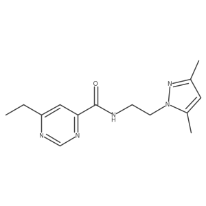 N-[2-(3,5-dimethyl-1H-pyrazol-1-yl)ethyl]-6-ethylpyrimidine-4-carboxamide Structure