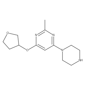 2-Methyl-4-(oxolan-3-yloxy)-6-(piperazin-1-yl)pyrimidine Structure
