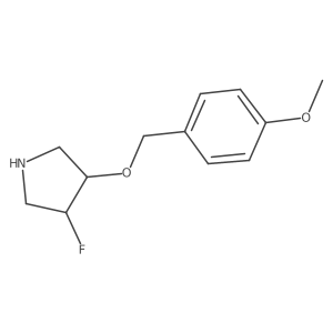 3-Fluoro-4-[(4-methoxyphenyl)methoxy]pyrrolidine结构式
