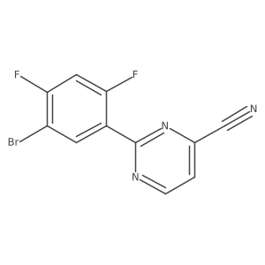 2-(5-Bromo-2,4-difluorophenyl)pyrimidine-4-carbonitrile Structure