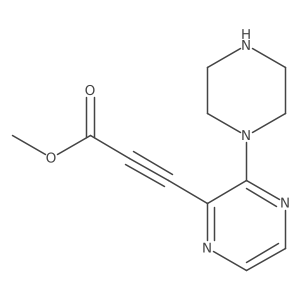 Methyl 3-[3-(piperazin-1-yl)pyrazin-2-yl]prop-2-ynoate结构式