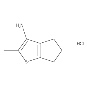 2-Methyl-5,6-dihydro-4H-cyclopenta[b]thiophen-3-amine hydrochloride结构式