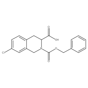 (3R)-2-[(benzyloxy)carbonyl]-7-chloro-1,2,3,4-tetrahydroisoquinoline-3-carboxylic acid Structure