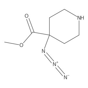 Methyl 4-azidopiperidine-4-carboxylate结构式