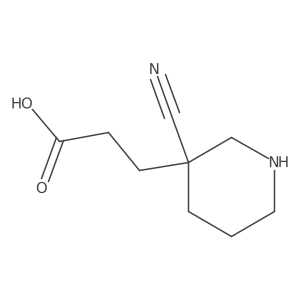 3-(3-Cyanopiperidin-3-yl)propanoic acid结构式