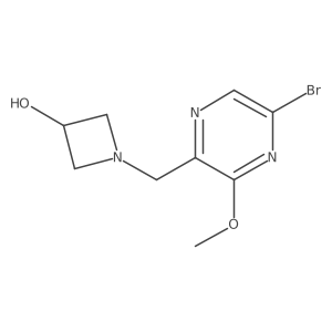 1-[(5-bromo-3-methoxy-2-pyrazinyl)methyl]-3-Azetidinol结构式
