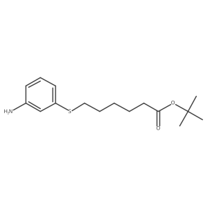 Tert-butyl 6-[(3-aminophenyl)sulfanyl]hexanoate结构式