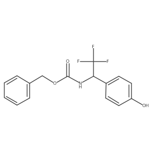 benzyl N-[(1S)-2,2,2-trifluoro-1-(4-hydroxyphenyl)ethyl]carbamate结构式