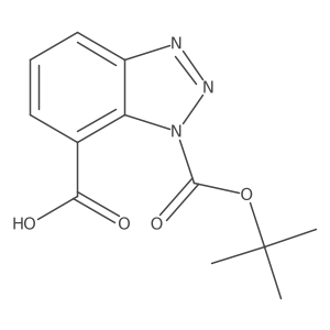 1-[(tert-butoxy)carbonyl]-1H-1,2,3-benzotriazole-7-carboxylic acid结构式