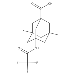 3,5-Dimethyl-7-(2,2,2-trifluoroacetamido)adamantane-1-carboxylic acid结构式