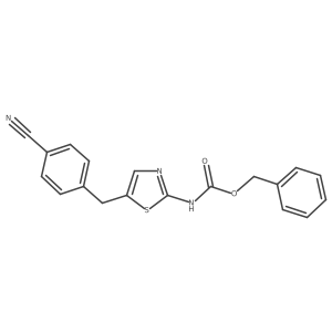 benzyl N-{5-[(4-cyanophenyl)methyl]-1,3-thiazol-2-yl}carbamate Structure