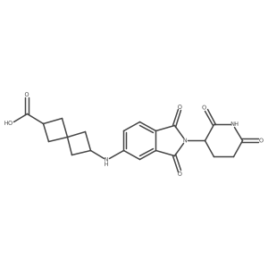 6-{[2-(2,6-dioxopiperidin-3-yl)-1,3-dioxo-2,3-dihydro-1H-isoindol-5-yl]amino}spiro[3.3]heptane-2-carboxylic acid结构式