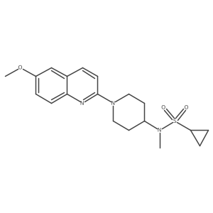 N-[1-(6-methoxyquinolin-2-yl)piperidin-4-yl]-N-methylcyclopropanesulfonamide Structure