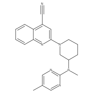 2-{3-[Methyl(5-methylpyrimidin-2-yl)amino]piperidin-1-yl}quinoline-4-carbonitrile结构式
