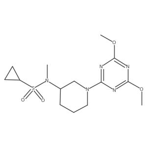 N-[1-(4,6-dimethoxy-1,3,5-triazin-2-yl)piperidin-3-yl]-N-methylcyclopropanesulfonamide Structure