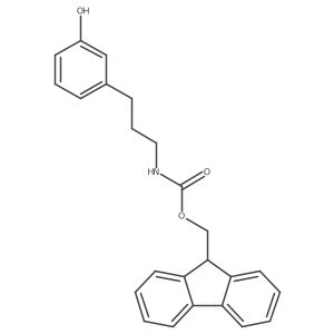 (9H-fluoren-9-yl)methyl N-[3-(3-hydroxyphenyl)propyl]carbamate结构式