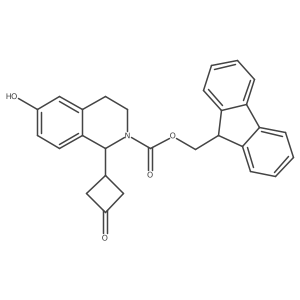 (9H-fluoren-9-yl)methyl 6-hydroxy-1-(3-oxocyclobutyl)-1,2,3,4-tetrahydroisoquinoline-2-carboxylate Structure