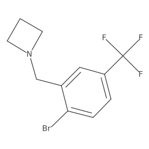 1-(2-Bromo-5-(trifluoromethyl)benzyl)azetidine结构式