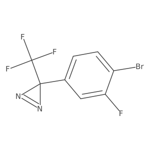 3-(4-bromo-3-fluorophenyl)-3-(trifluoromethyl)-3H-diazirine结构式