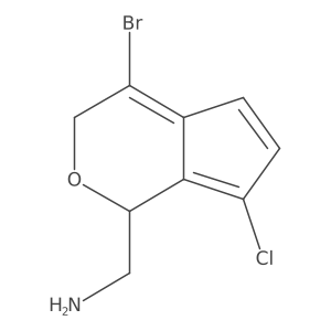 4-bromo-7-chloro-2,3-dihydro-5-Benzofuranmethanamine结构式