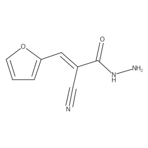 2-Cyano-3-(2-furanyl)-2-propenoic acid hydrazide结构式