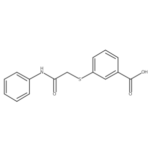3-[[2-Oxo-2-(phenylamino)ethyl]thio]benzoic acid Structure