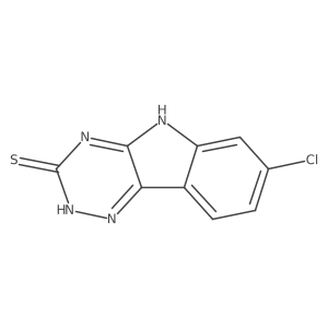 7-chloro-2,5-dihydro-3H-[1,2,4]triazino[5,6-b]indole-3-thione结构式