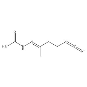 2-(3-Azido-1-methylpropylidene)hydrazinecarboxamide结构式