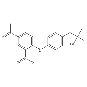 1-[4-[4-(2-Hydroxy-2-methylpropyl)anilino]-3-nitrophenyl]ethanone Structure