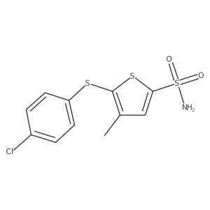 2-Thiophenesulfonamide,5-[(4-chlorophenyl)thio]-4-methyl- Structure