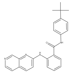 N-(4-tert-Butyl-phenyl)-2-([1,7]naphthyridin-2-ylamino)-benzamide结构式