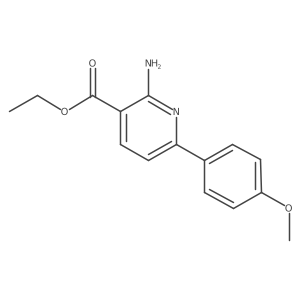 Ethyl 2-amino-6-(4-methoxyphenyl)-3-pyridinecarboxylate结构式