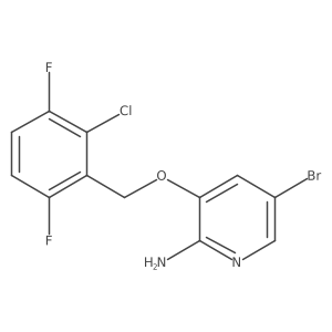 5-Bromo-3-((2-chloro-3,6-difluorobenzyl)oxy)pyridin-2-amine Structure