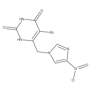 5-Bromo-6-(4-nitro-imidazol-1-ylmethyl)-1H-pyrimidine-2,4-dione Structure