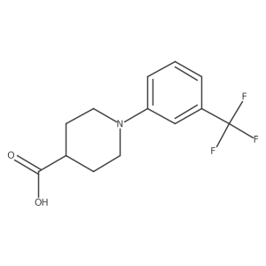 1-(3-(Trifluoromethyl)phenyl)piperidine-4-carboxylic acid结构式