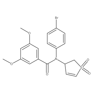 N-(4-bromophenyl)-N-(1,1-dioxido-2,3-dihydrothiophen-3-yl)-3,5-dimethoxybenzamide结构式