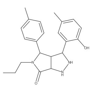 3-(2-Hydroxy-5-methylphenyl)-4-(4-methylphenyl)-5-propyl-1,2,3,3a,4,6a-hexahydropyrrolo[3,4-c]pyrazol-6-one结构式